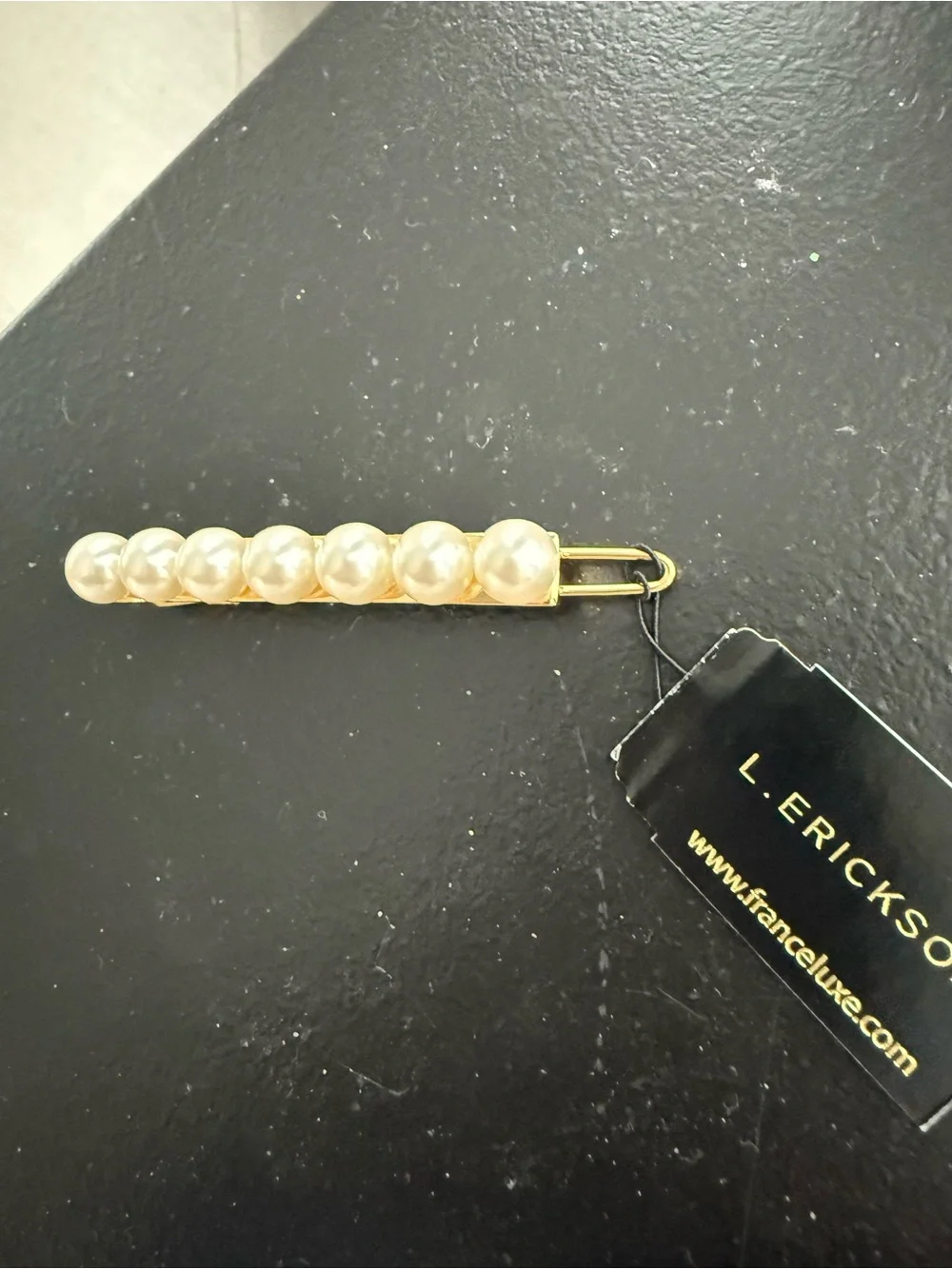 NWT L. Erickson pearl barrette